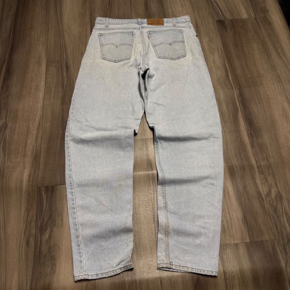 Levis 550 Relaxed Fit Tapered Leg Orange Tab Light Wash Jeans 36x34 Mens